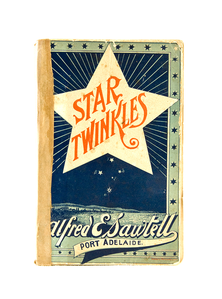 Cardboard book cover illustrated with a large star and the title Star Twinkles